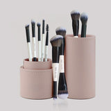 12pcs Makeup Brush Set – Double-Sided Brushes for Foundation, Contour, Blush, Highlight, Concealer, Eyeshadow, Eyeliner & Eyebrow – Bright Cyan, Cruelty-Free, Luxury Brush