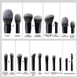 12pcs Makeup Brush Set – Double-Sided Brushes for Foundation, Contour, Blush, Highlight, Concealer, Eyeshadow, Eyeliner & Eyebrow – Bright Cyan, Cruelty-Free, Luxury Brush