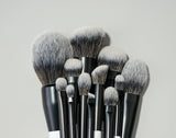 12pcs Makeup Brush Set – Double-Sided Brushes for Foundation, Contour, Blush, Highlight, Concealer, Eyeshadow, Eyeliner & Eyebrow – Bright Cyan, Cruelty-Free, Luxury Brush