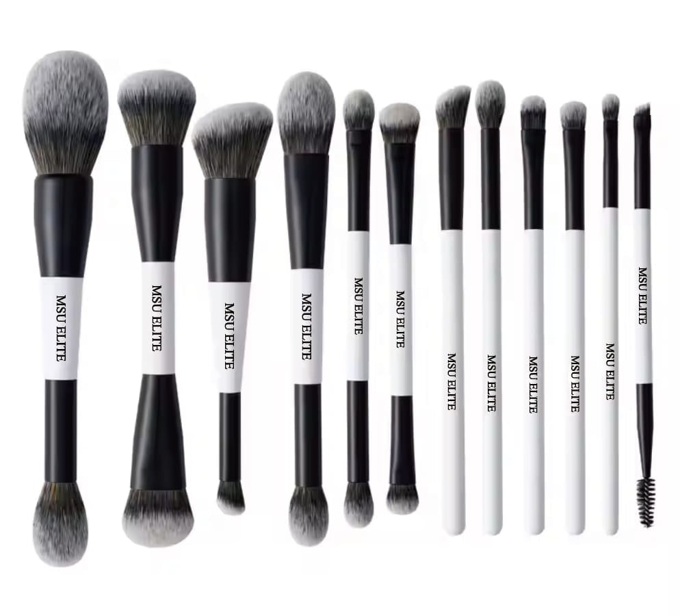 12Pc Makeup Brush Set | Double-Sided Luxury Brushes