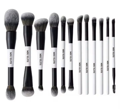 12Pc Makeup Brush Set | Double-Sided Luxury Brushes