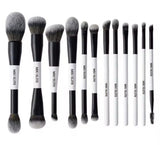 12pcs Makeup Brush Set – Double-Sided Brushes for Foundation, Contour, Blush, Highlight, Concealer, Eyeshadow, Eyeliner & Eyebrow – Bright Cyan, Cruelty-Free, Luxury Brush